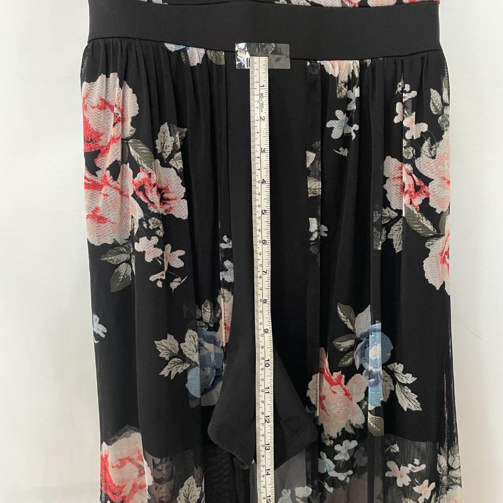 J for Justify, maxi romper with short, floral sheer, backless, size S - Picture 5 of 8